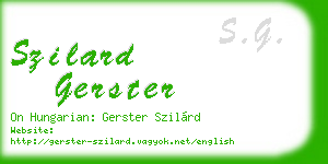 szilard gerster business card